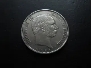 2 kroner 1875 detaljeret eksemplar