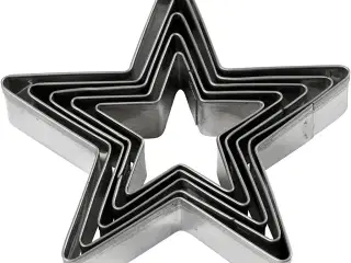Udstiksforme, stjerne, str. 8 cm, 5stk./ 1 pk.