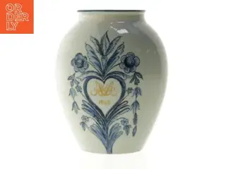 Håndmalet vase fra Nymølle (str. 17 cm)