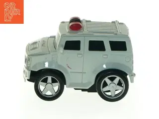Hvid ambulance-/lægebil (str. 10 x 7 cm)