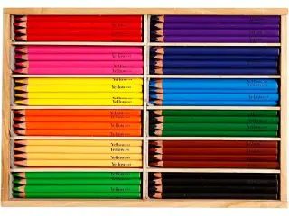 JUMBO Farveblyanter 144 stk. - Ass. farver, 5 mm mine