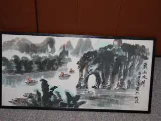 Kinesisk billede  67 cm x 34 cm