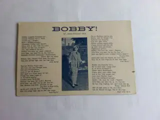 Gammelt postkort med sangtekst
