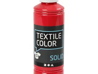 Textile Solid Rød Tekstilmaling 250ml - Dækkende Kvalitet