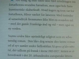 på sporet af den tabte tid - swanns verden , af ma