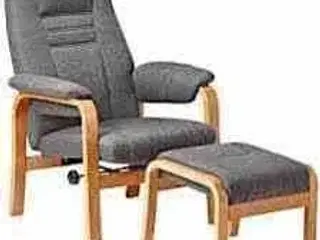 Otium lænestol inkl. fodskammel - grå