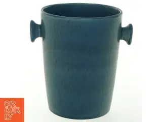 Søholm isspand i smuk blå harpeglasur ærmed ører (str. H 14 cm ø. 11 cm)