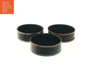 Sæt af 3 sorte flaskebakker (str. 3 stk Ø 13,5 cm)
