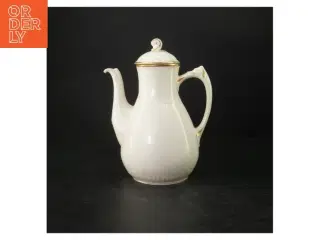 Porcelænsteapot med gulddetaljer fra B&G (str. 26 cm)