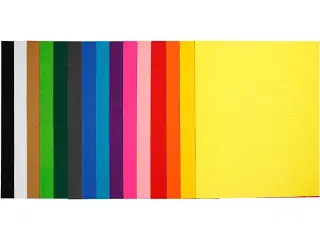 Bølgekarton, ark 50x70 cm, 80 g, ass. farver, 15ark/ 1 pk.