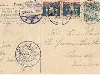 1905 - Parstykke på Postkort - 29-12-05