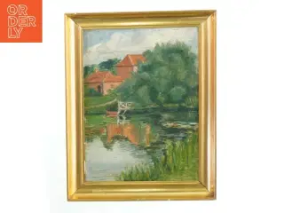 Maleri af landskab (str. 39x30 cm)
