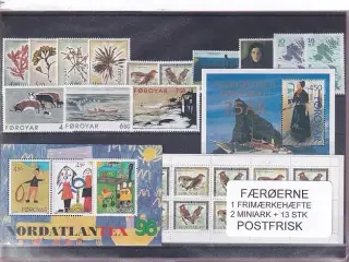 Færøerne - 1 Frimærkehæfte + 2 Miniark + 13 Stk. - Postfrisk