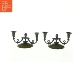 Vintage lysestager i bronce. (str. 22 cm)