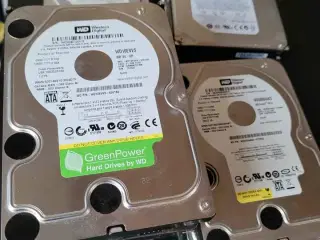 Harddiske, forskellige størrelser og typer