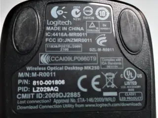 Logitech Wireless Optical Desktop MK250 trådløs