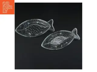 Fiskformede skåle i glas (str. 23 cm)