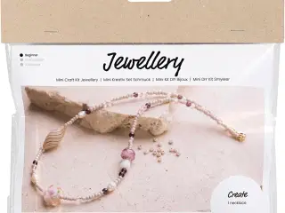 Mini DIY Kit Smykker, Chunky halskæde, rosa harmoni, 1 pk.