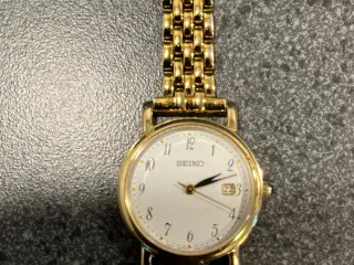 Seiko guld double dameur