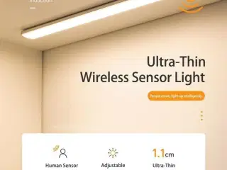 4 stk. LED-sensorlys – 50 cm – Trådløs og genopladelig