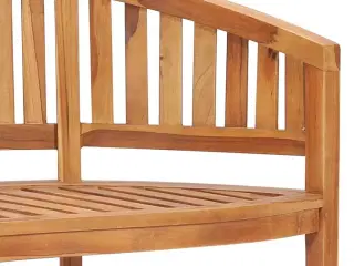 Bananbænk 151 cm massivt teaktræ