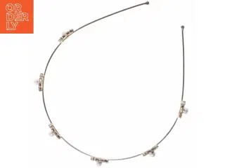 Perle og krystal tiara (str. 12 cm)