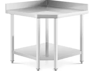 Hjørnebord rustfrit stål – 90 x 70 cm