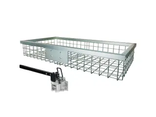 Trådkurv 1020x530x165 mm galvaniseret med foldbar lynkobling