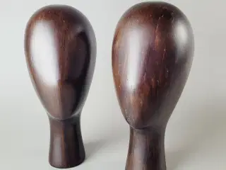 ⭐️· Mannequin Hoveder / Træhoveder i mørkt træ