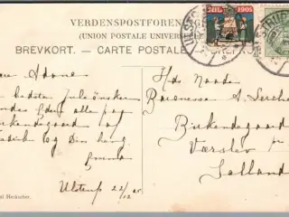 Julemærke 1905 på Postkort - 22 -12 - 05