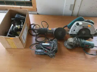 Div. elværktøj BOSCH, MAKITA m.v. (se billeder)