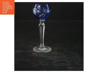 Blå krystalglas (str. 13x5 cm)