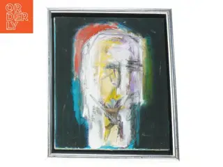 Abstrakt oliemaleri af Henrik Sander (str. 35 x 29 cm)