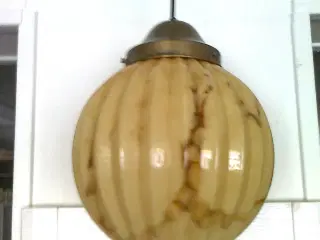gammel plisse kuppel loftlampe
