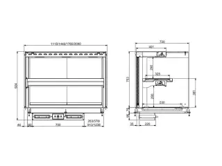 Varmemontre keramisk display – 4,025 kW