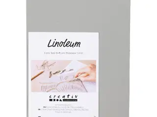 Grå Linoleum Plader 10x15 cm - 2 stk. til Kreativitet