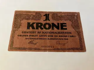 1 Krone Rød 1914