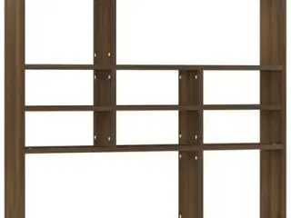 vidaXL væghylde 90x16x78 cm konstrueret træ brun e
