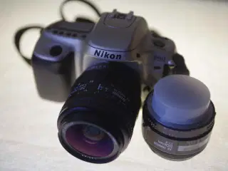 Nikon F50 med 28-70 mm og 50mm Nikon-objektiver