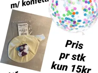 1 stk kæmpe 1meters ballon m/konfetti