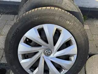 Originale VW Stålfælge med eller uden hjulkapsler.