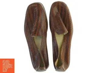 Brugte mørkebrune loafers i læderlook fra Aerosoles (str. 4)