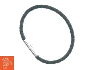 flettet læder armbånd (str. 7 cm)