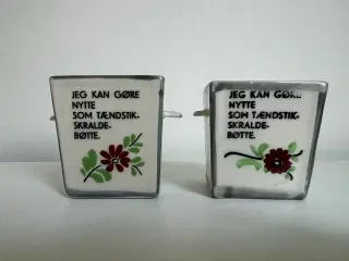 Små krukker m/tekst - RETRO