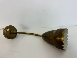 Vintage væglampe/sengelampe i messing