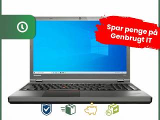 15" Lenovo Thinkpad T540p - Intel i7 4810MQ 2,8GHz 240GB SSD 8GB Win10 Pro - Grade B - bærbar computer