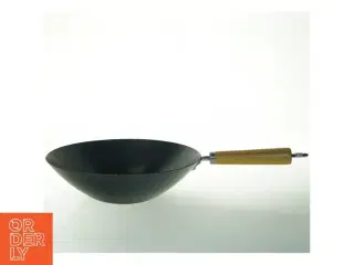Wokpande med træhåndtag (str. Ø 34 cm)