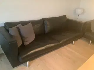 Sort Lædesofa