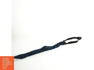 Mørkeblå slips til børn med prikker (str. 30 x 5 cm)