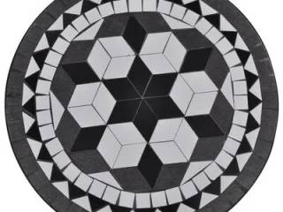vidaXL bistrobord 60 cm mosaik sort og hvid